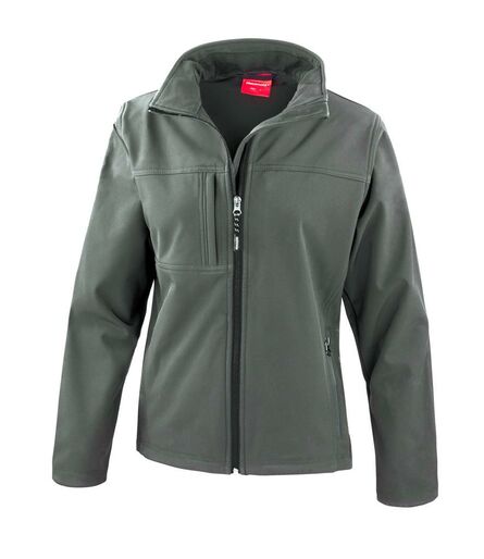 Ladies Classic Soft Shell Jacket, Grey, L/14, Result
