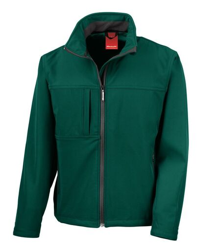 Classic Soft Shell Jacket, Bottle Green, L, Result