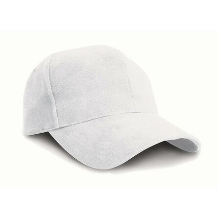 Result Pro-Style Heavy Brushed Cotton Cap, White, ONE, Result Headwear