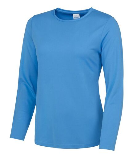 AWDis Ladies Cool Long Sleeve T-Shirt, Sapphire Blue, L, Just Cool