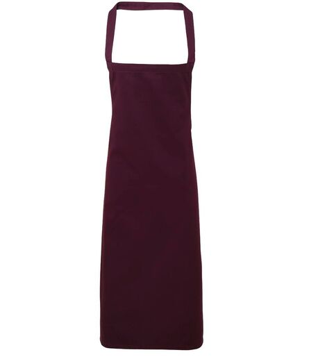 Organic Cotton Bib Apron, Aubergine, ONE, Premier