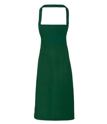 Organic Cotton Bib Apron, Bottle Green, ONE, Premier