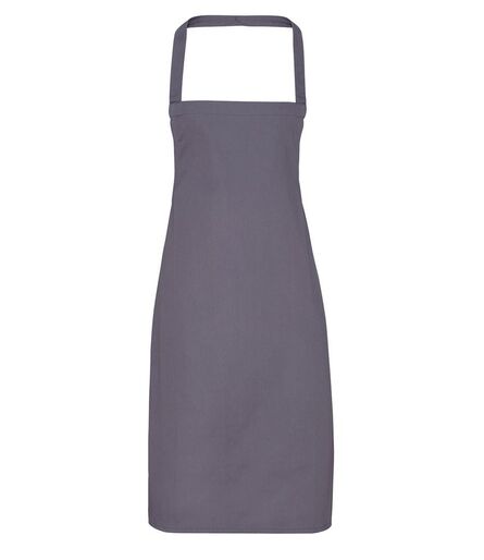 Organic Cotton Bib Apron, Dark Grey, ONE, Premier