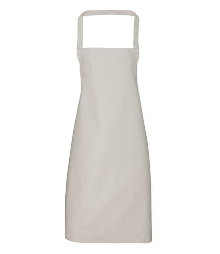 Organic Cotton Bib Apron, Natural, ONE, Premier
