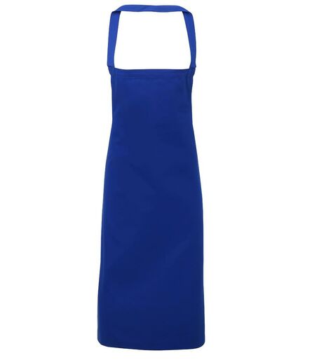 Organic Cotton Bib Apron, Royal Blue, ONE, Premier