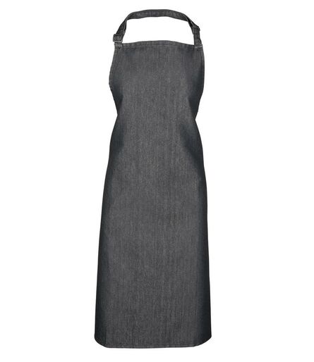 'Colours' Bib Apron, Black Denim, ONE, Premier