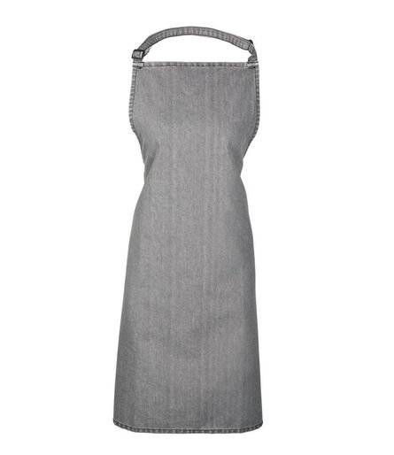'Colours' Bib Apron, Grey Denim, ONE, Premier