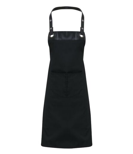 Espresso Bib Apron, Black/Black, ONE, Premier