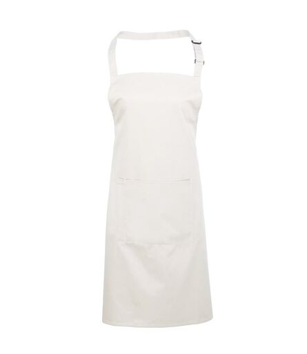 'Colours' Bib Apron with Pocket, White, ONE, Premier
