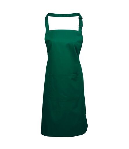 'Colours' Bib Apron with Pocket, Bottle Green, ONE, Premier