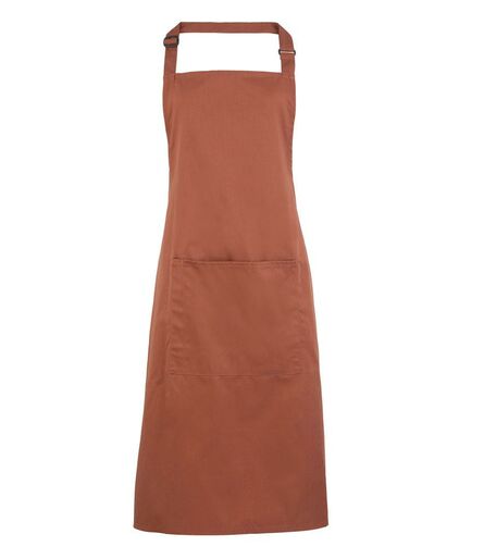 'Colours' Bib Apron with Pocket, Chestnut, ONE, Premier