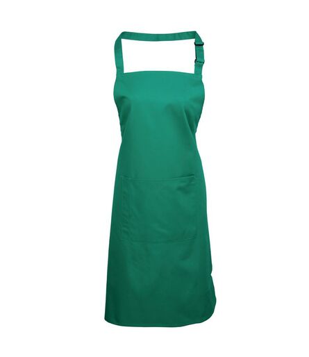 'Colours' Bib Apron with Pocket, Emerald, ONE, Premier