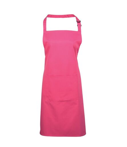 'Colours' Bib Apron with Pocket, Hot Pink, ONE, Premier