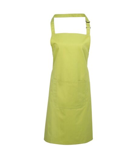 'Colours' Bib Apron with Pocket, Lime Green, ONE, Premier