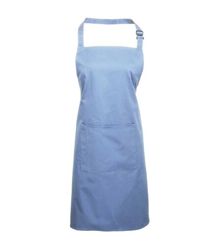 'Colours' Bib Apron with Pocket, Mid Blue, ONE, Premier