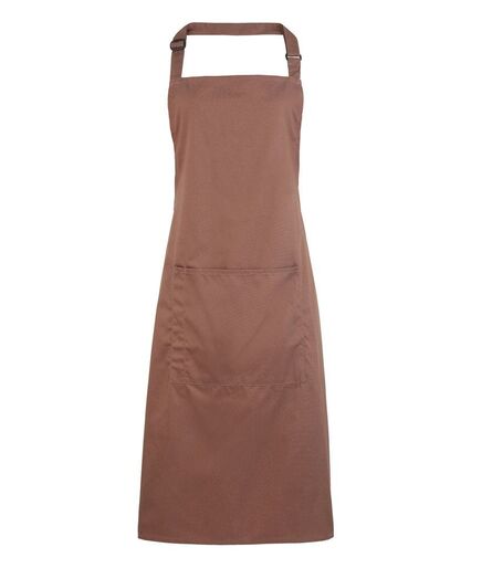 'Colours' Bib Apron with Pocket, Mocha, ONE, Premier