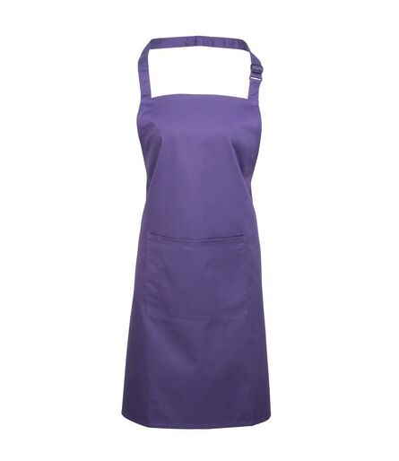 'Colours' Bib Apron with Pocket, Purple, ONE, Premier