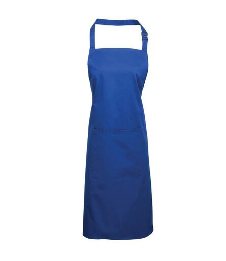 'Colours' Bib Apron with Pocket, Royal Blue, ONE, Premier