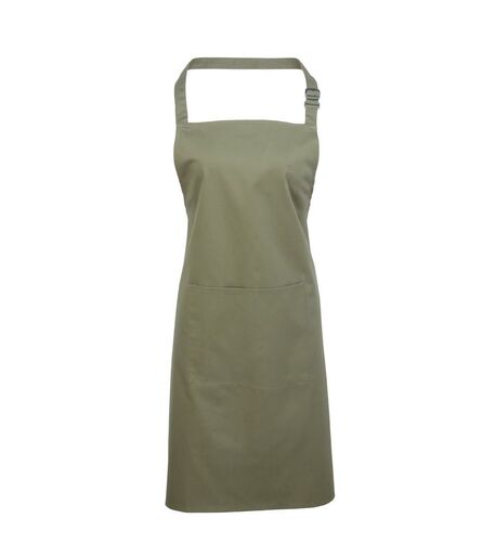 'Colours' Bib Apron with Pocket, Sage, ONE, Premier