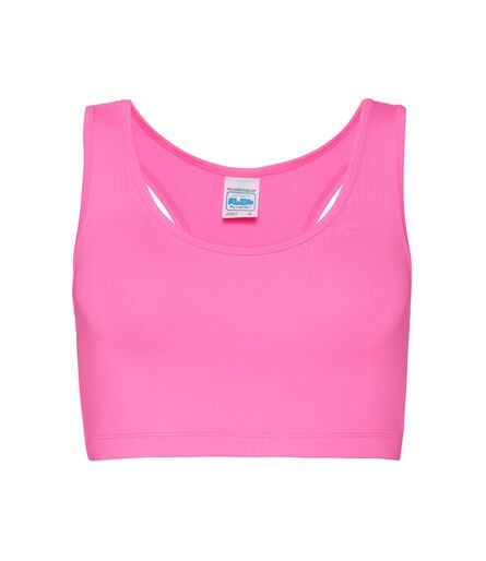 AWDis Ladies Cool Sports Crop Top, Electric Pink, L, Just Cool