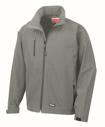 Base Layer Soft Shell Jacket, Silver, 3XL, Result