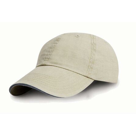 Result Washed Fine Line Cotton Cap, Putty, ONE, Result Headwear