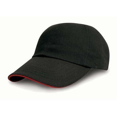 Result Heavy Cotton Drill Pro-Style Cap, Black, ONE, Result Headwear