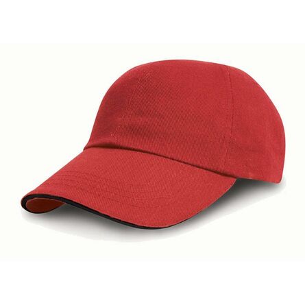 Result Heavy Cotton Drill Pro-Style Cap, Red, ONE, Result Headwear