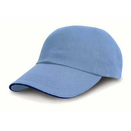 Result Heavy Cotton Drill Pro-Style Cap, Sky Blue, ONE, Result Headwear