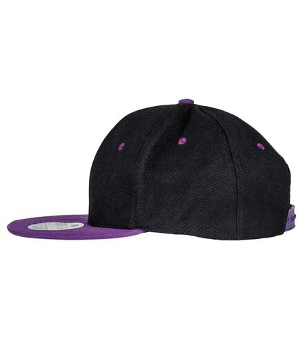 Result Contrast Bronx Snapback Cap, Black/Purple, ONE, Result Headwear