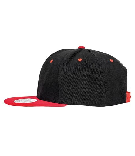 Result Contrast Bronx Snapback Cap, Black/Red, ONE, Result Headwear