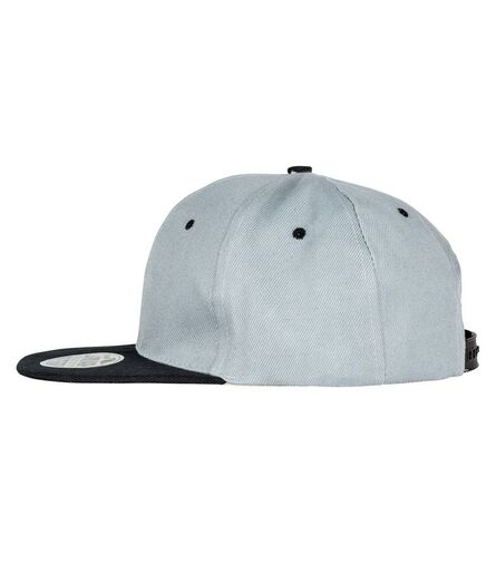 Result Contrast Bronx Snapback Cap, Heather Grey/Black, ONE, Result Headwear