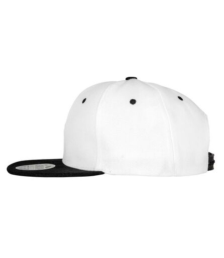 Result Contrast Bronx Snapback Cap, White/Black, ONE, Result Headwear