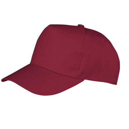 Result Boston 5 Panel Printers Cap, Burgundy, ONE, Result Headwear