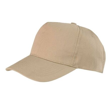 Result Boston 5 Panel Printers Cap, Khaki, ONE, Result Headwear
