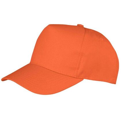 Result Kids Boston 5 Panel Printers Cap, Orange, ONE, Result Headwear