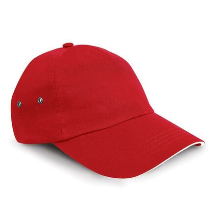 Result Plush Cotton 5 Panel Cap, Red, ONE, Result Headwear