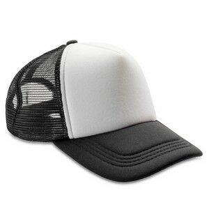 Result Core 1/2 Mesh Truckers Cap, Black/White, ONE, Result Headwear