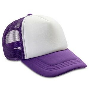 Result Core 1/2 Mesh Truckers Cap, Purple/White, ONE, Result Headwear