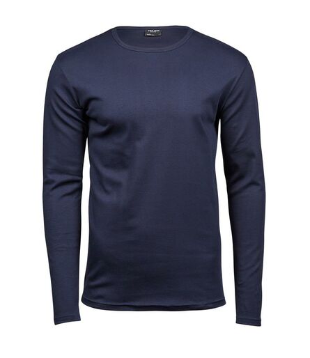 Long Sleeve Interlock T-Shirt, Navy, L, Tee Jays