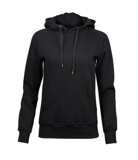 Ladies Raglan Hooded Sweatshirt, Black, L, Tee Jays
