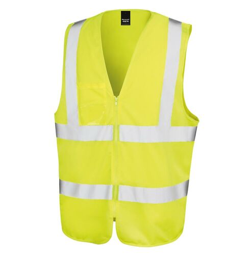 Zip Safety Tabard, Fluorescent Yellow, L/XL, Result Core