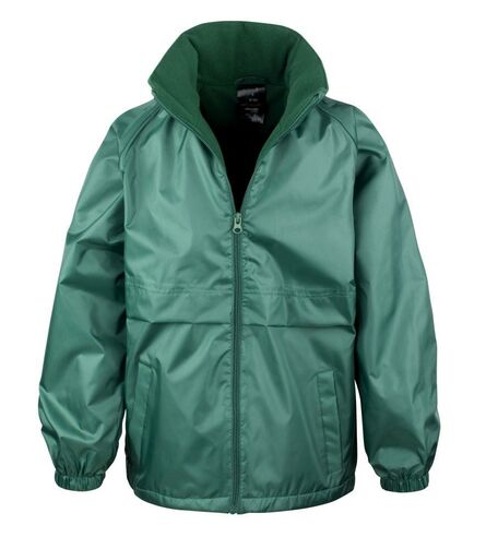 Kids Micro Fleece Lined Jacket, Bottle Green, 11-12, Result Core