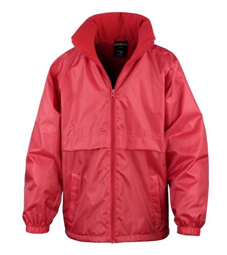 Kids Micro Fleece Lined Jacket, Red, 11-12, Result Core
