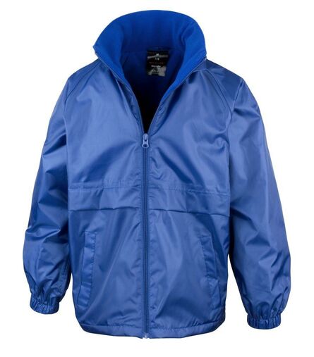 Kids Micro Fleece Lined Jacket, Royal Blue, 11-12, Result Core