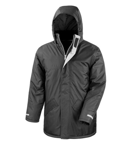Winter Parka Jacket, Black, 3XL, Result Core