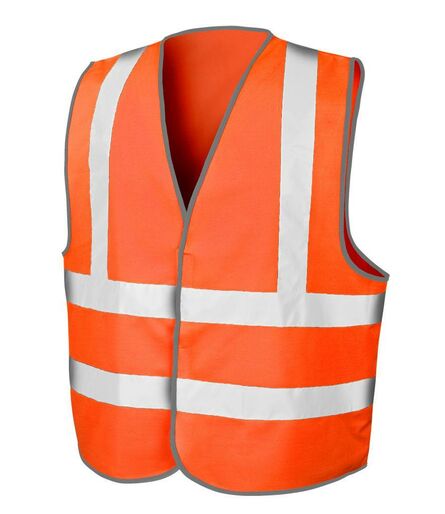 Hi-Vis Motorway Vest, Fluorescent Orange, L/XL, Result Core