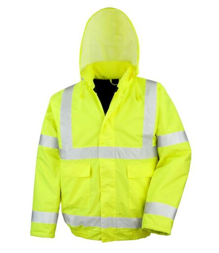 Hi-Vis Winter Blouson Jacket, Fluorescent Yellow, 3XL, Result Core