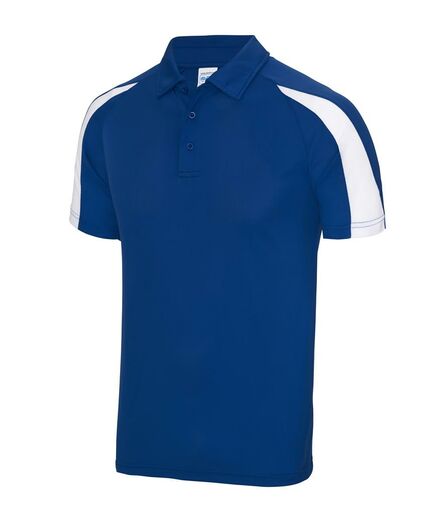 AWDis Cool Contrast Polo Shirt, Royal Blue/Arctic White, L, Just Cool
