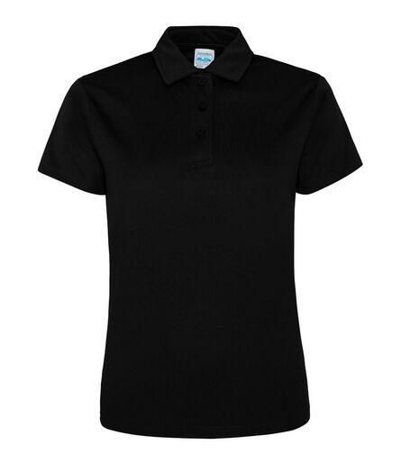 AWDis Ladies Cool Polo Shirt, Jet Black, L, Just Cool